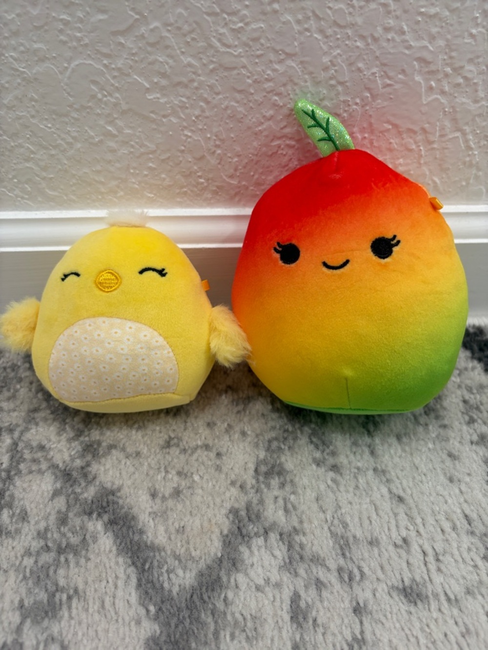 Mango and chick Squishmallows